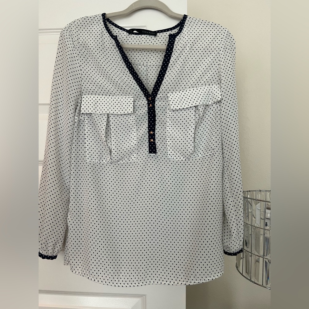 Zara Poka Dot Top